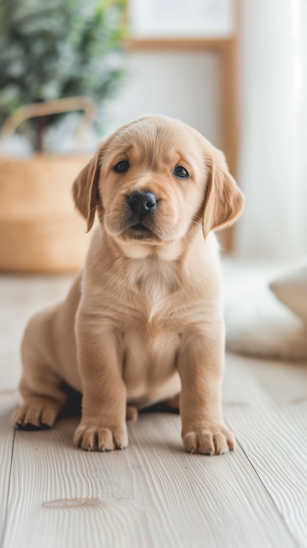 Golden Labrador Puppy Portrait