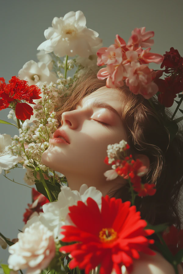 Woman Among Flowers