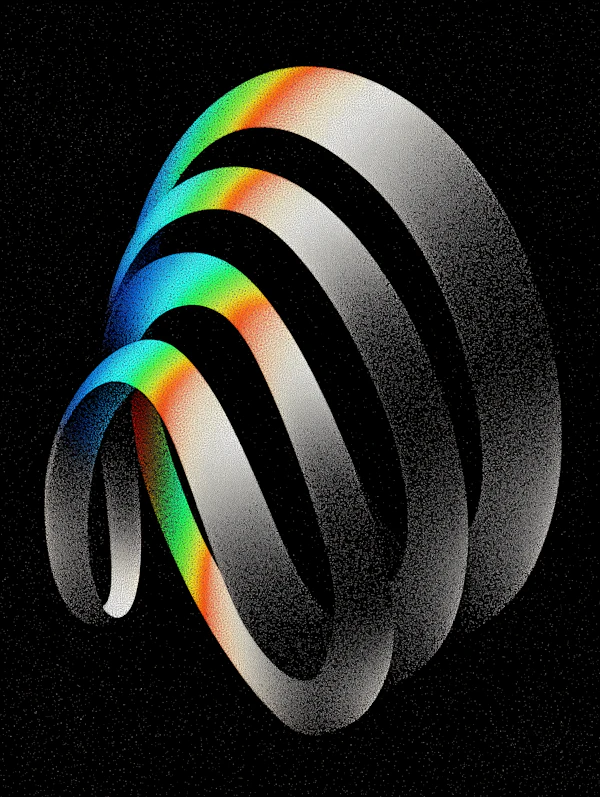 Gradient Ribbon Art