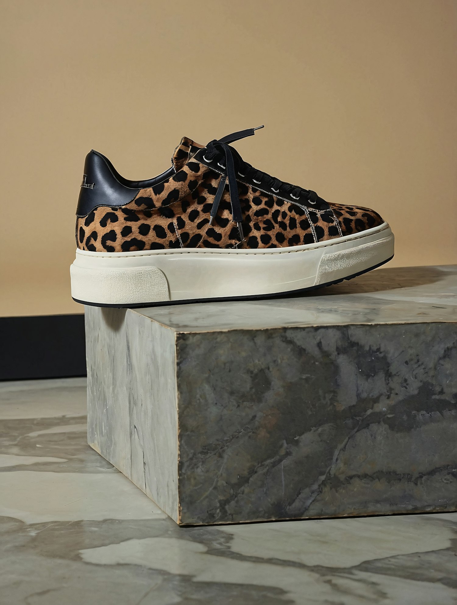 Leopard Print Sneaker on Pedestal