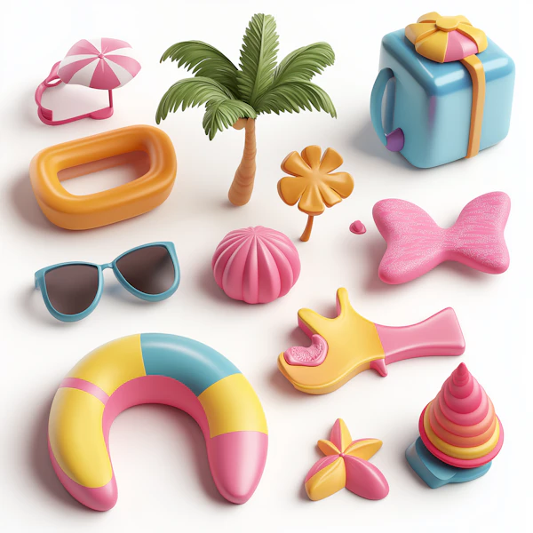 3D Summer Objects