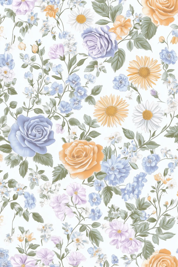 Floral Pattern in Pastel Colors