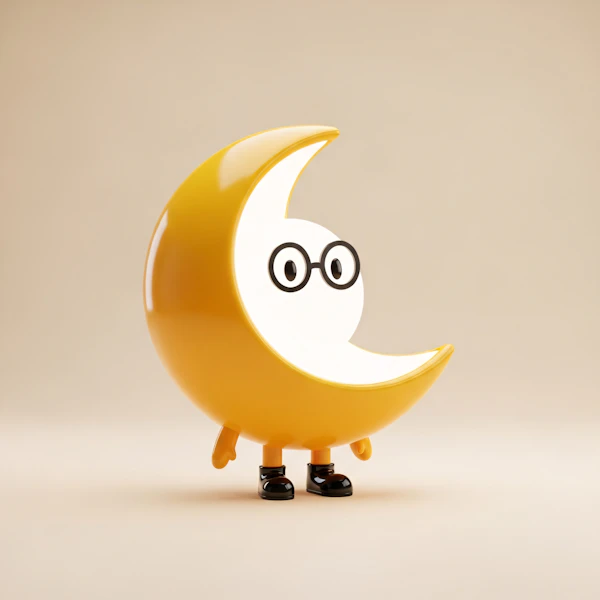 Whimsical Moon Character