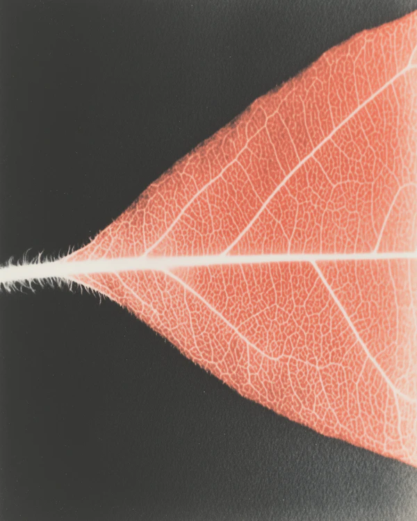 Coral Pink Leaf Close-Up