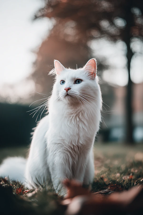 Majestic White Cat