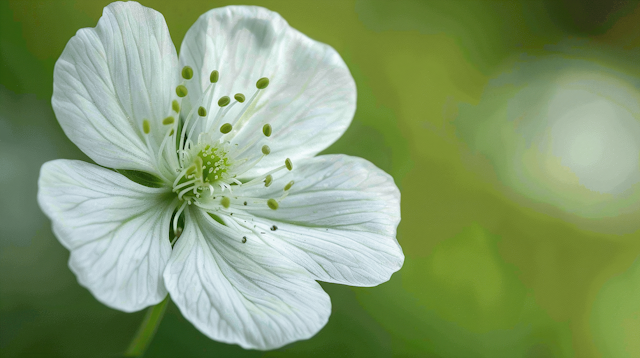 Delicate White Flower Close-Up