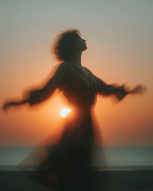 Dancing Silhouette Sunset