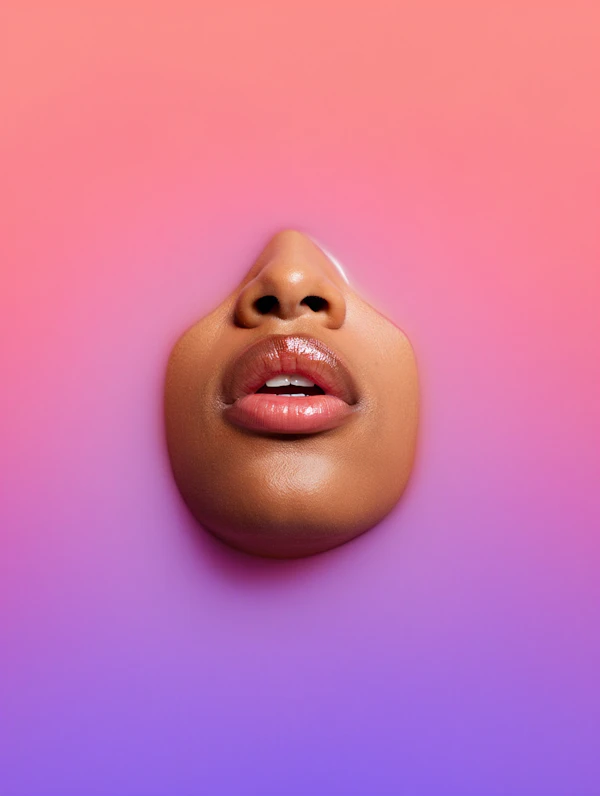 Surreal Face Close-Up