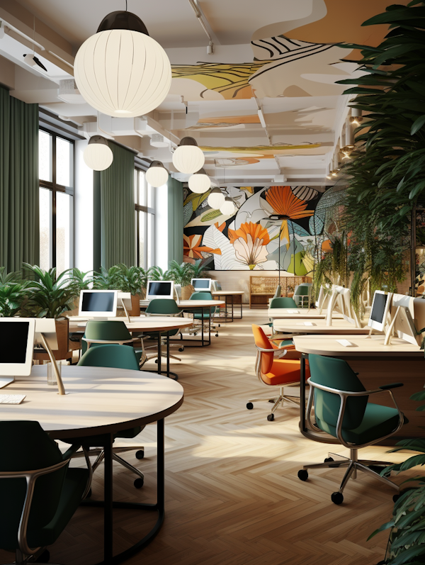 Biophilic Harmony Workspace