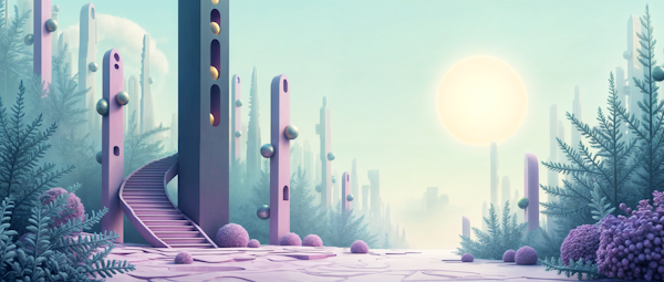 Surreal Futuristic Landscape