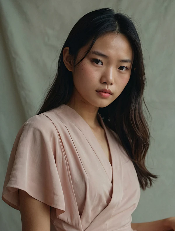 Contemplative Portrait of a Young Woman