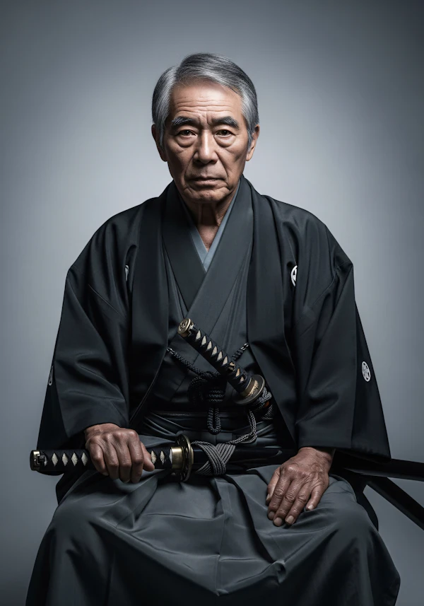 Elderly Samurai Portrait