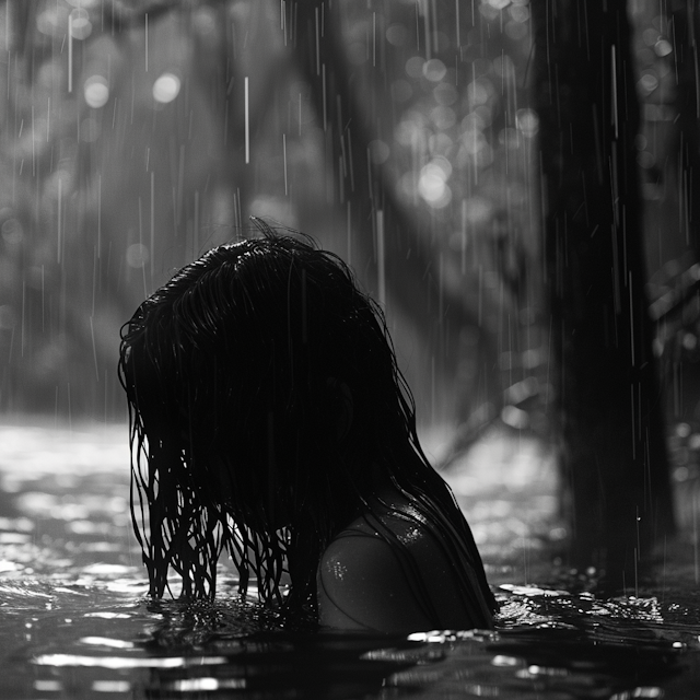 Solitary Contemplation in the Rain