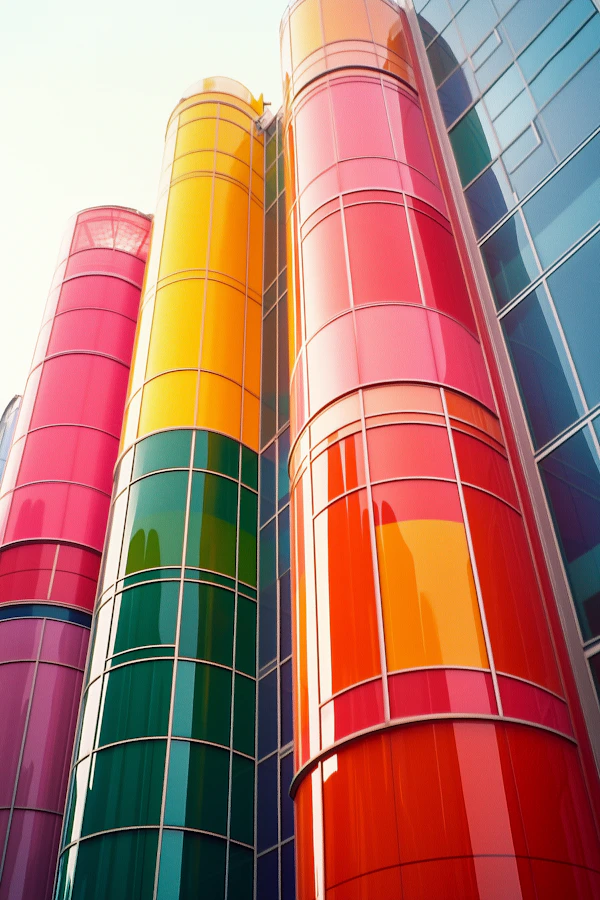 Colorful Cylindrical Towers