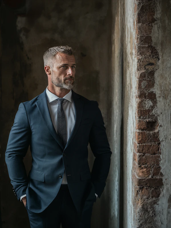 Man in Rustic Interior