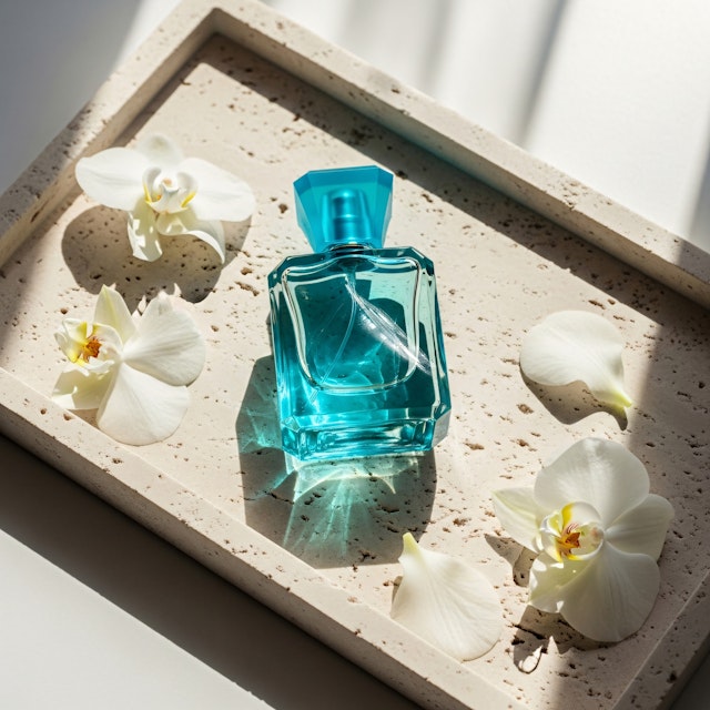 Blue Perfume Bottle