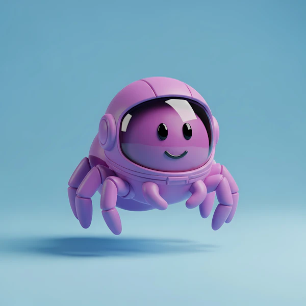 Purple Robot Illustration