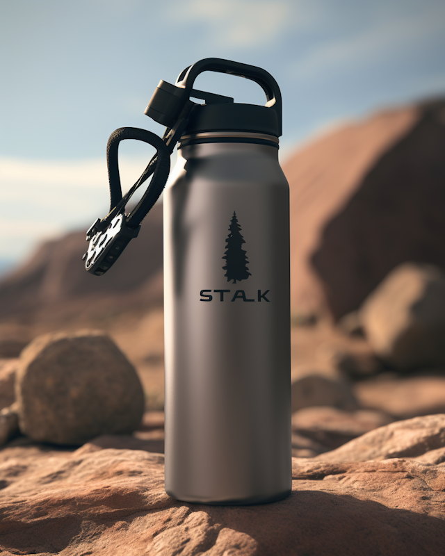 STALK Matte Gray Adventure Water Bottle