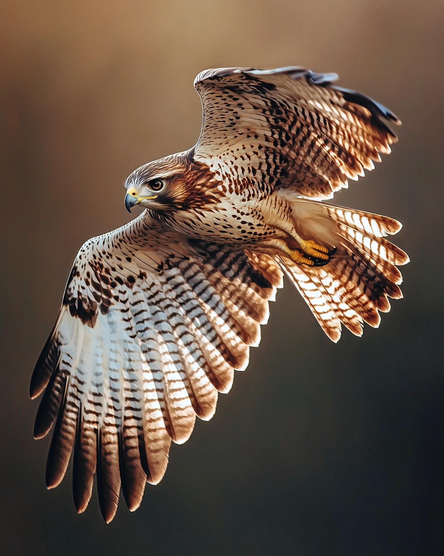 Majestic Hawk in Flight