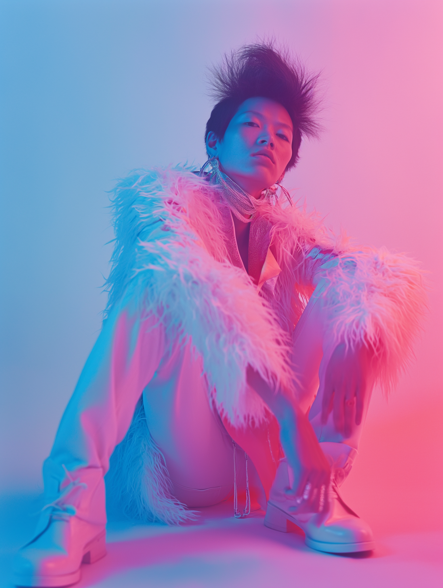 Avant-Garde Elegance in Neon