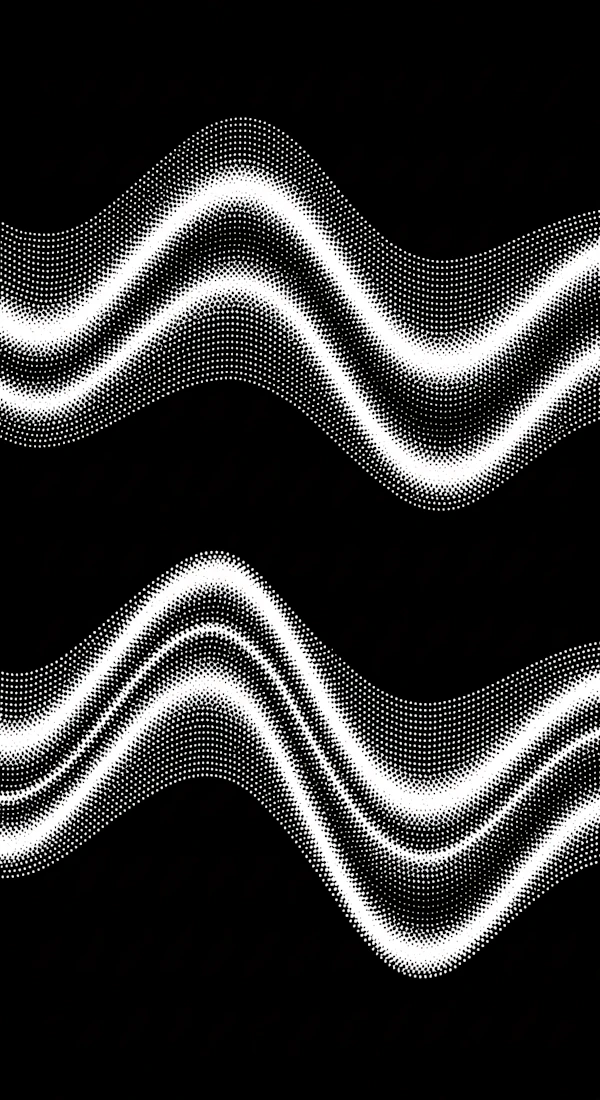 Wavy Dot Lines Art