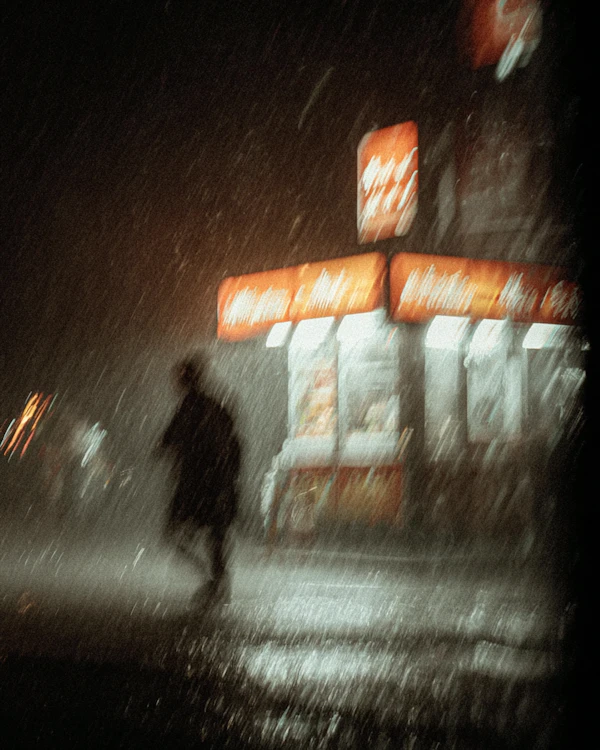 Rainy Urban Night Scene