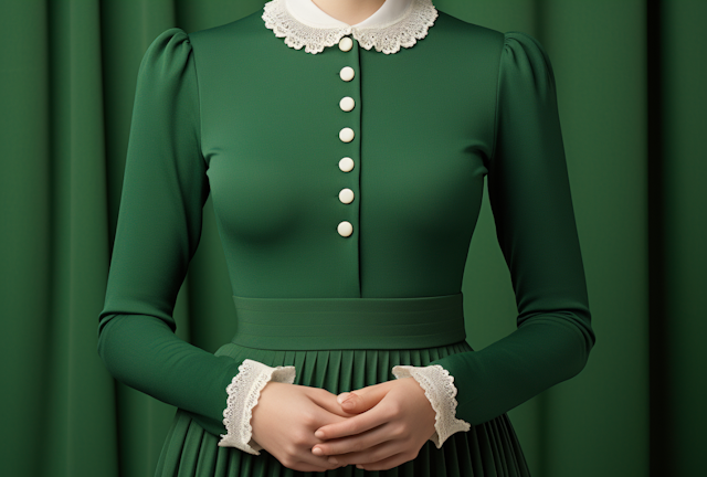 Vintage Elegance in Deep Green