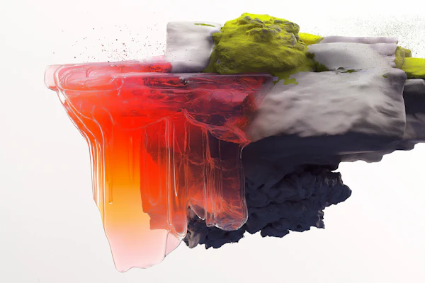 Abstract Composition with Colors and Textures