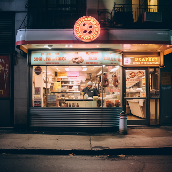 Cozy Nighttime Bakery Haven