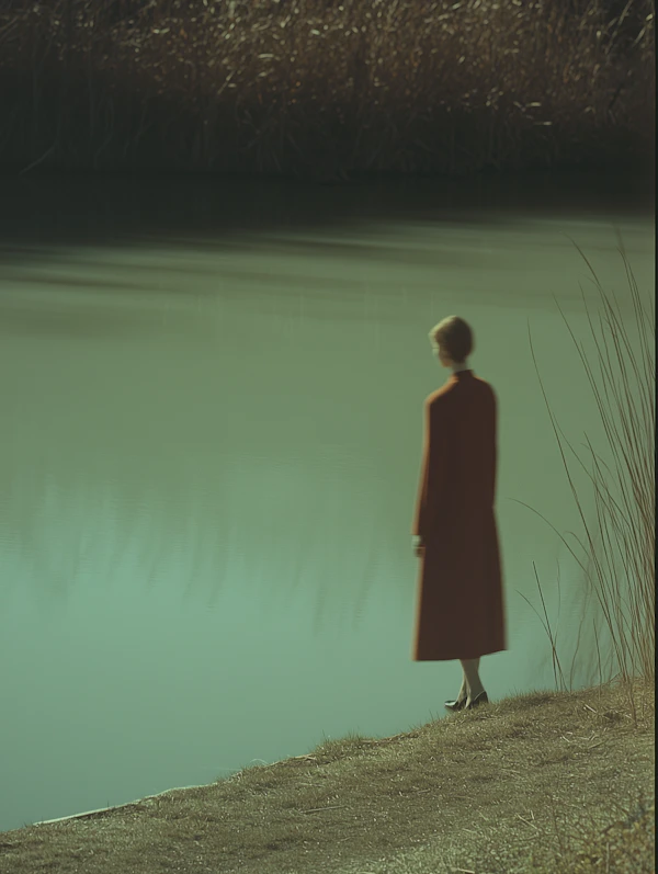 Solitary Figure by Water