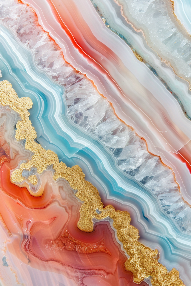 Vibrant Agate Stone Close-up