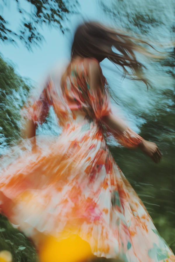 Woman in Motion Blur
