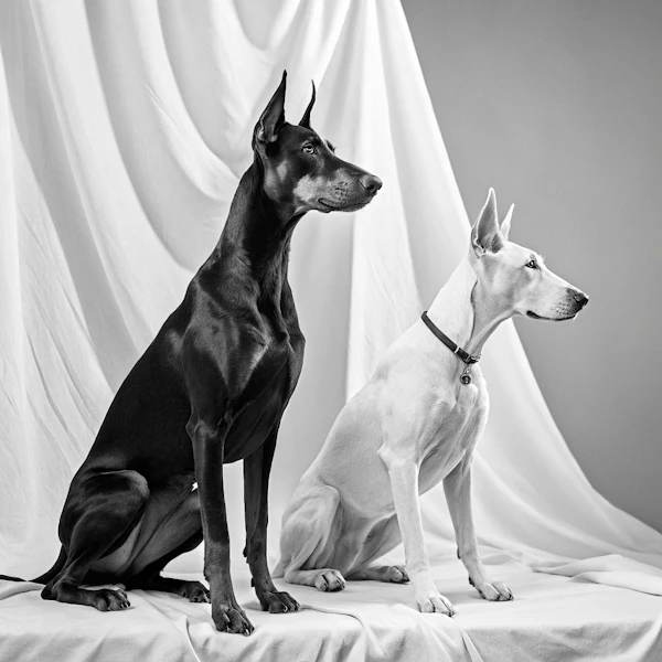 Doberman Duo Portrait