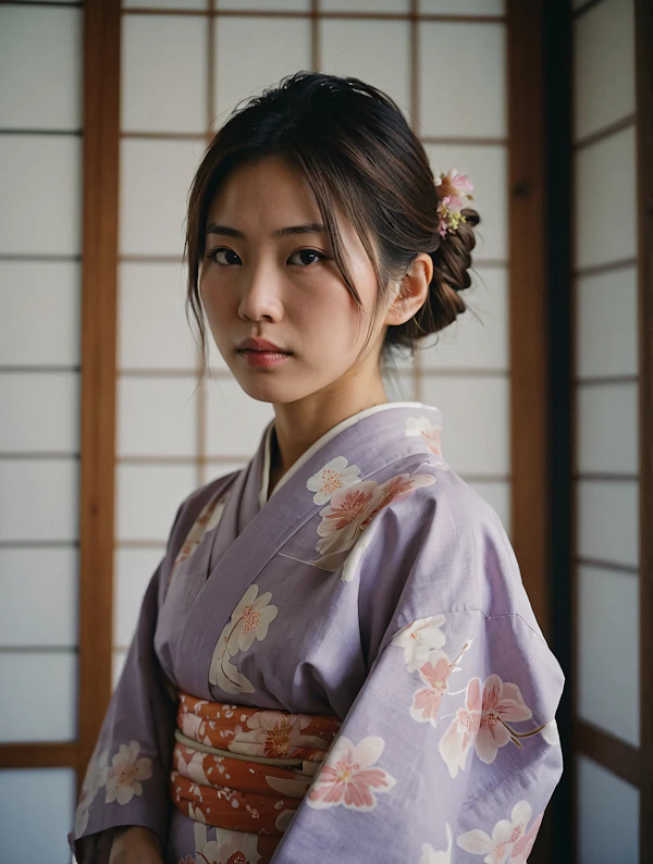 Woman in Traditional Kimono
