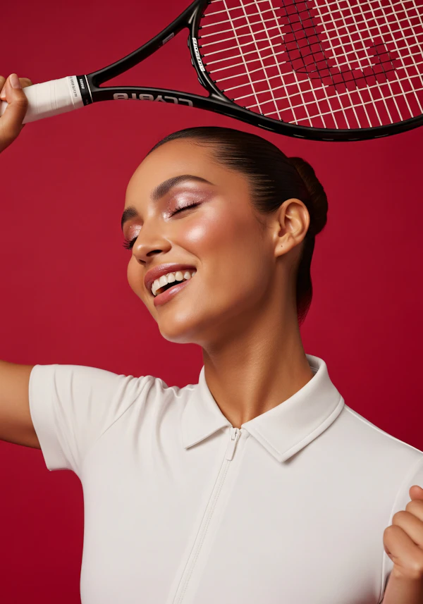 Dynamic Tennis Portrait