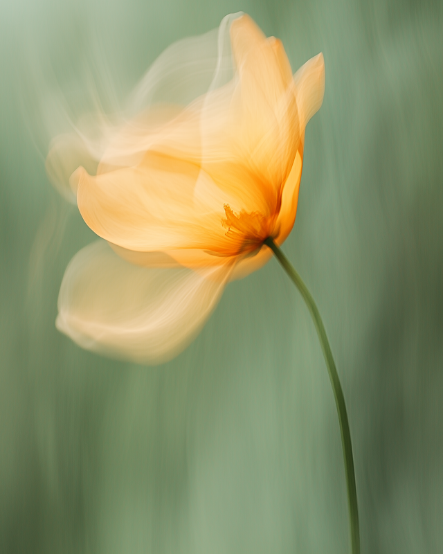 Ethereal Orange Flower