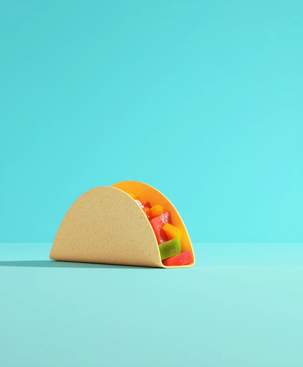 Colorful Taco with Peppers