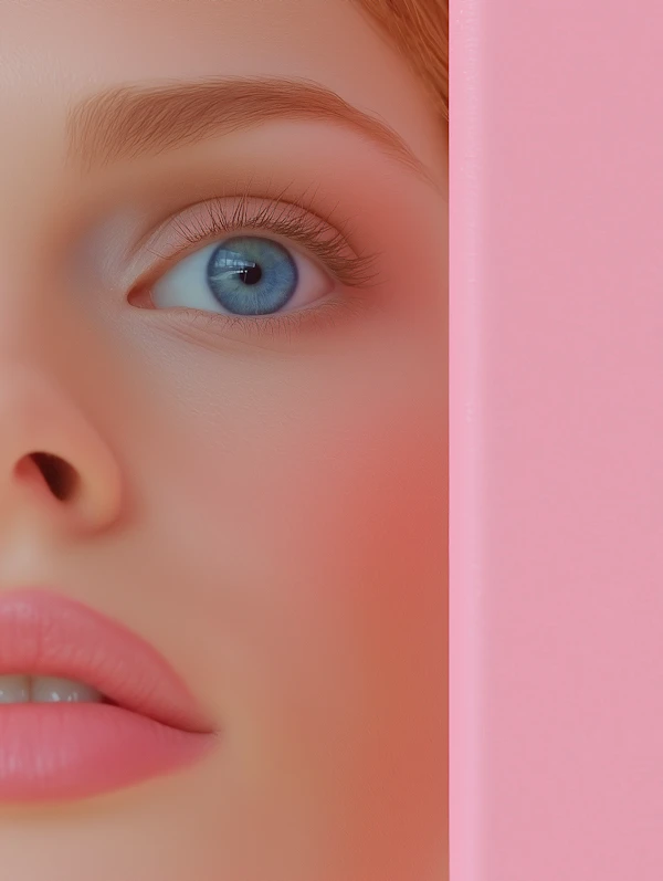 Pastel Portrait Close-Up