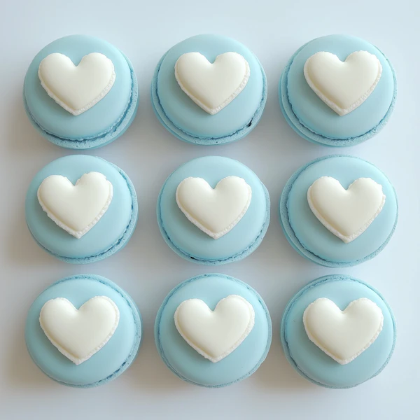 Pastel Blue Macarons