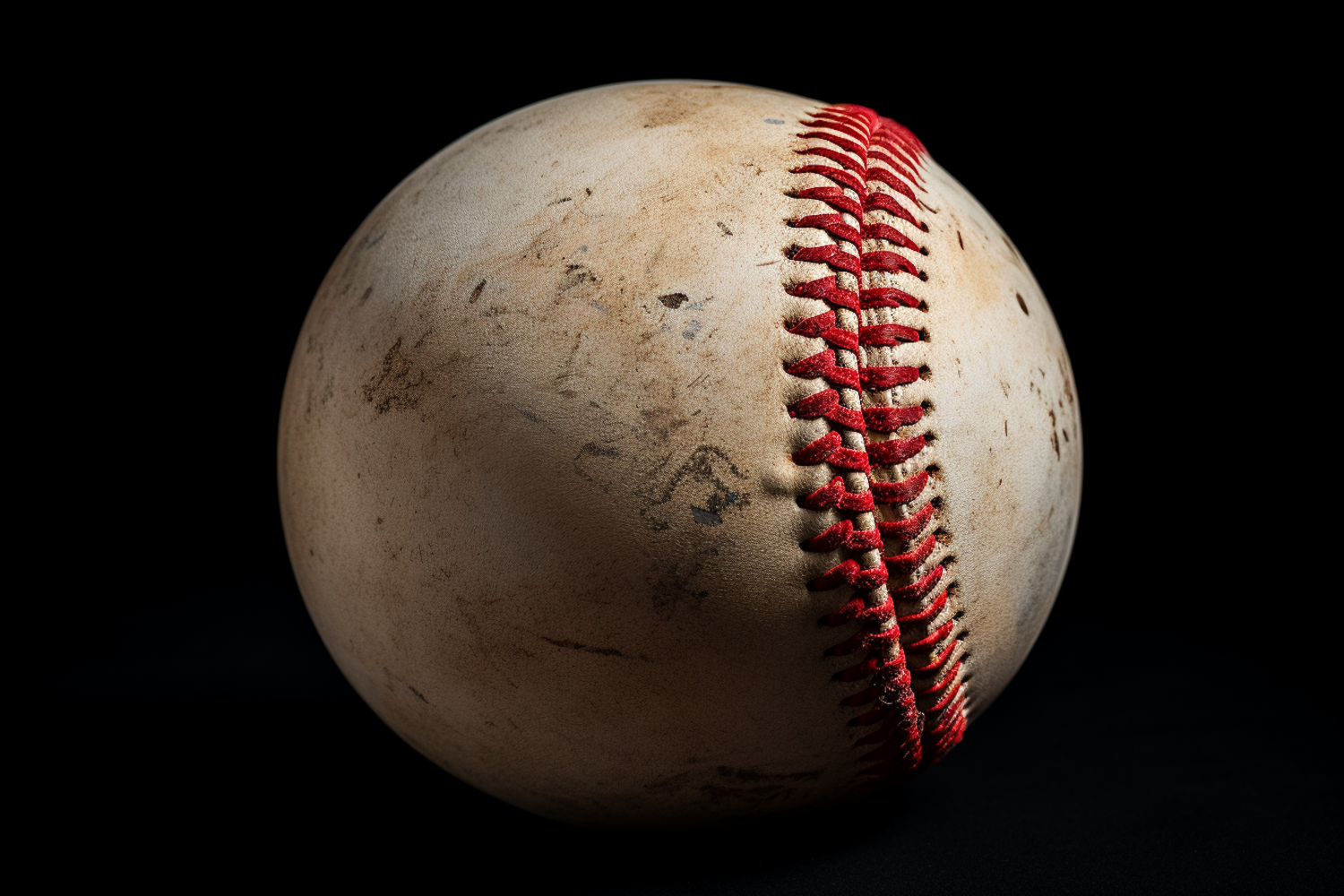 Time-Worn Baseball: A Study in Texture and Heritage