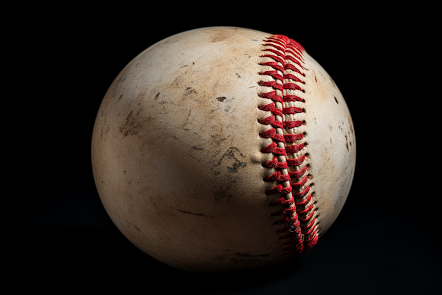 Time-Worn Baseball: A Study in Texture and Heritage