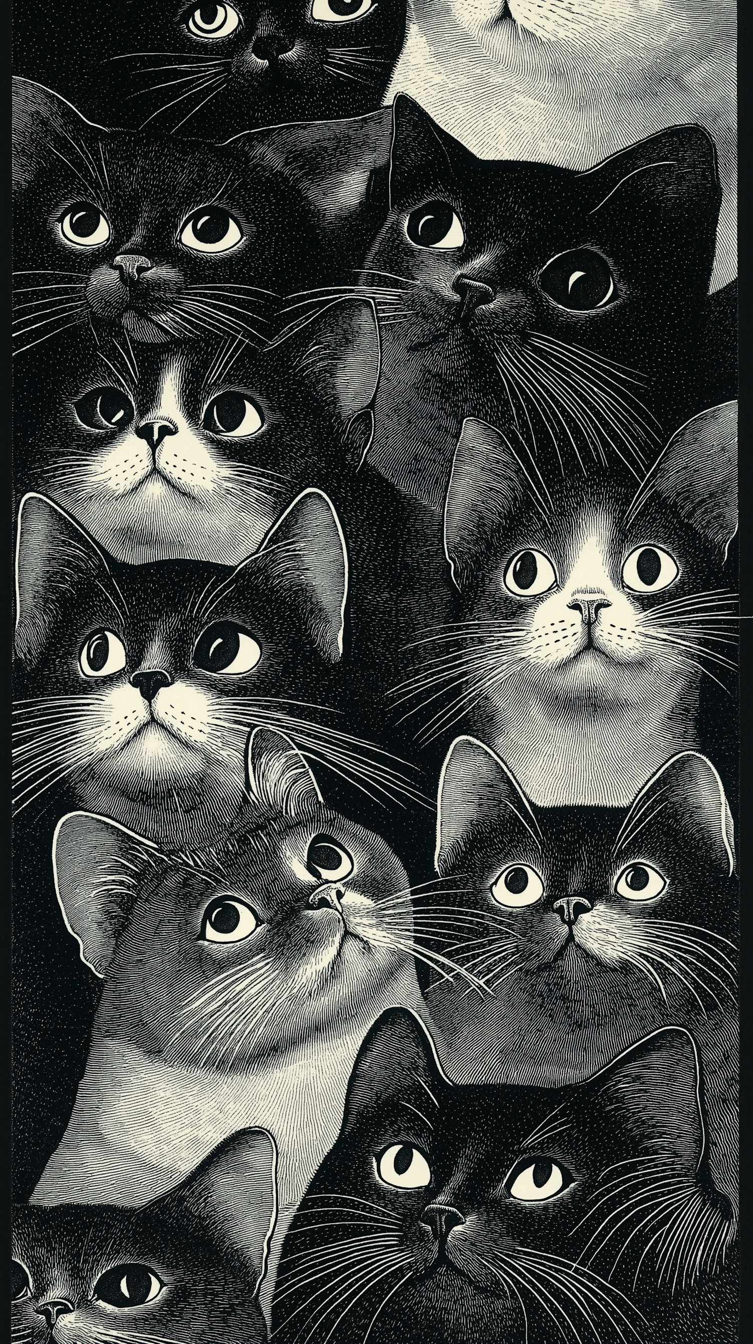 Monochrome Cats Cluster