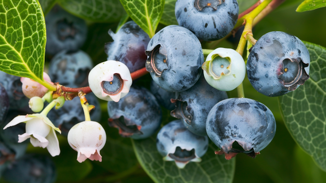 Blueberries on a Branch