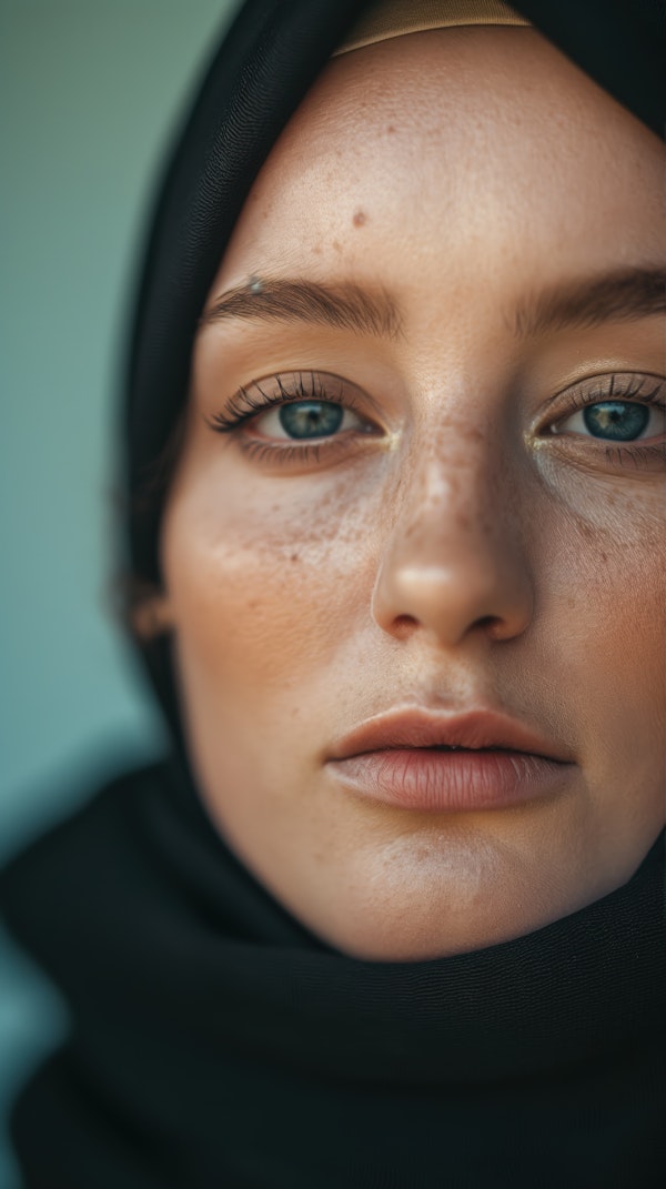 Serene Portrait of Woman in Hijab