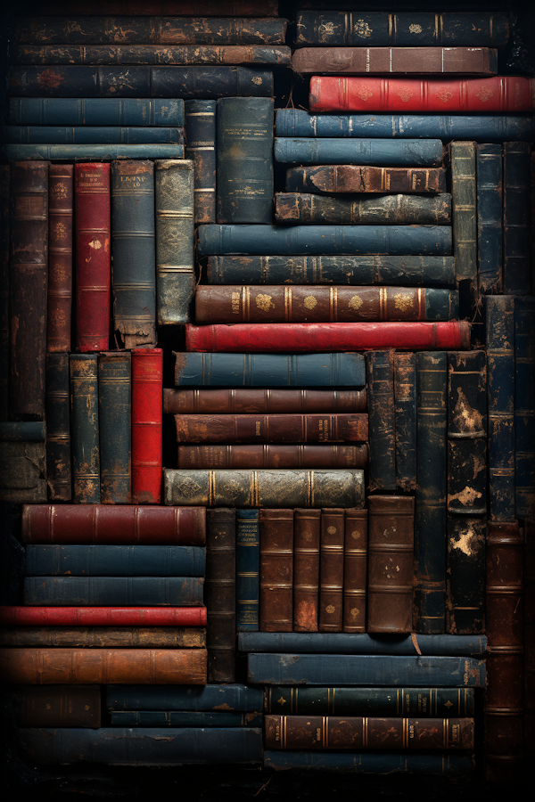 Antique Bookstack Tapestry