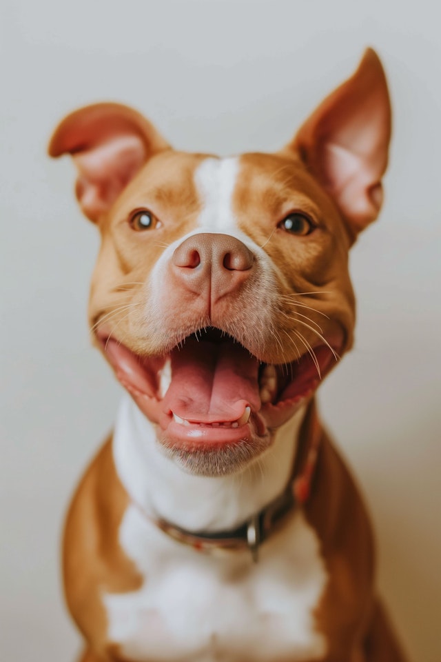 Cheerful Pit Bull Terrier Portrait