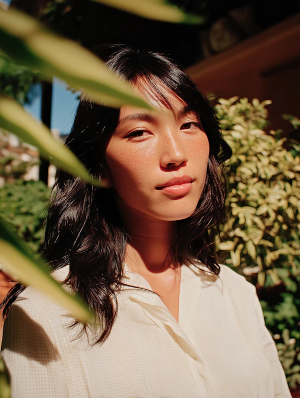 Serene Outdoor Portrait