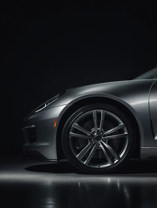Sleek Silver Sports Car