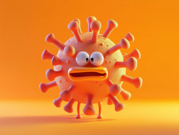 Cartoon Virus Character
