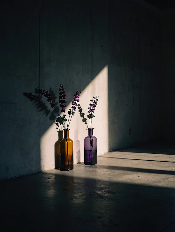 Glass Vases and Shadows